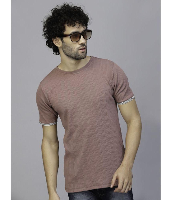 Rigo - Rose Gold Cotton Slim Fit Men's T-Shirt ( Pack of 1 ) - None