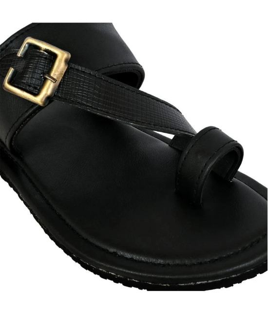 Altek Black Mens Leather Slipper - None