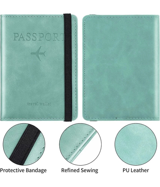 House Of Quirk Leather Green Womens Passport Holder ( Pack of 1 ) - Green