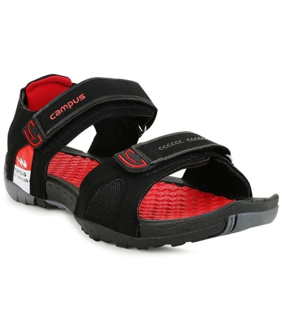 Campus - Black Mens Floater Sandals - None