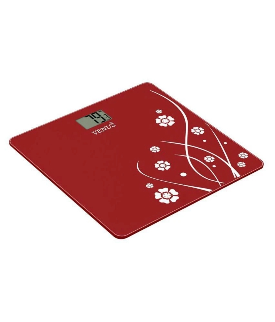 Venus Digital Electronic LCD Personal Health Body Fitness Bathroom Weighing Scale EPS-2001 Red Red