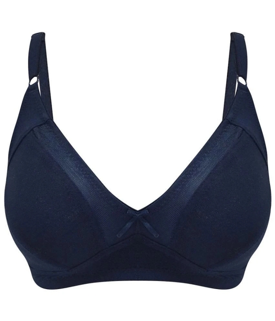 Clovia Pack of 1 100% Cotton Non Padded Womens Everyday Bra ( Blue ) - None