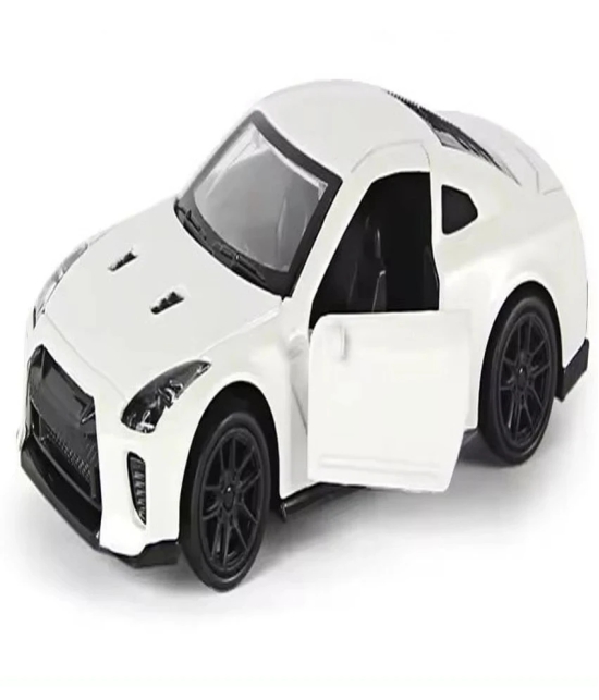 Zyamalox Premium Metal Car with Opening Doors, Pull Back Action, and Precise Detailing - Ultimate Quality for Automotive Enthusiasts (Audi R8, White) - White