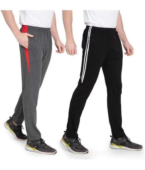 Zeffit - Multicolor Cotton Blend Mens Sports Trackpants ( Pack of 2 ) - M