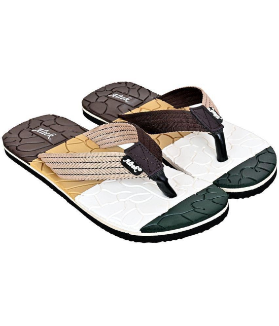 Altek - Brown Mens Thong Flip Flop - None