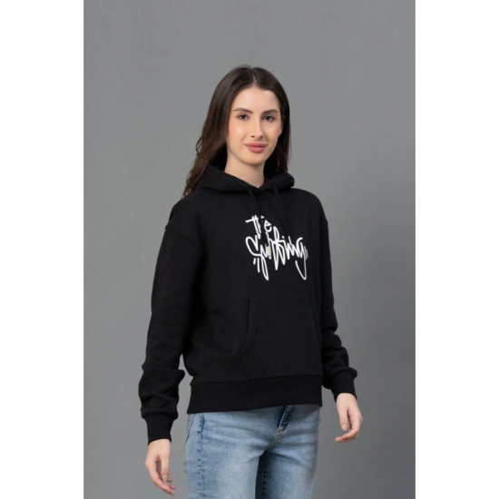 Mode By RedTape Women Black Graphic Print Hoodie