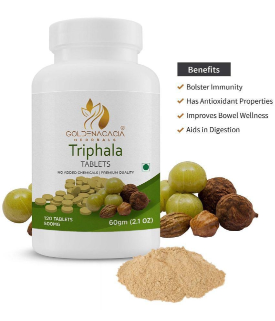 GOLDENACACIA HERRBALS Triphala 500mg 120 Tablets Tablets 1 no.s