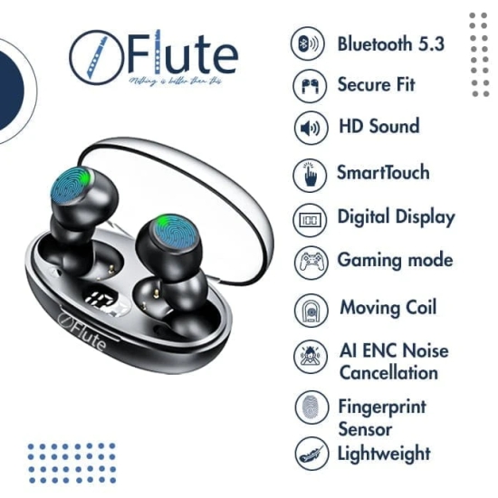 Flute Mini Pods 219 True Wireless Earbuds - Active Black