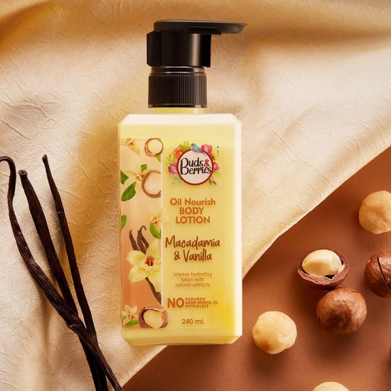 Buds&Berries Macadamia and Vanilla Body Lotion for Normal to Dry Skin - 240 ml