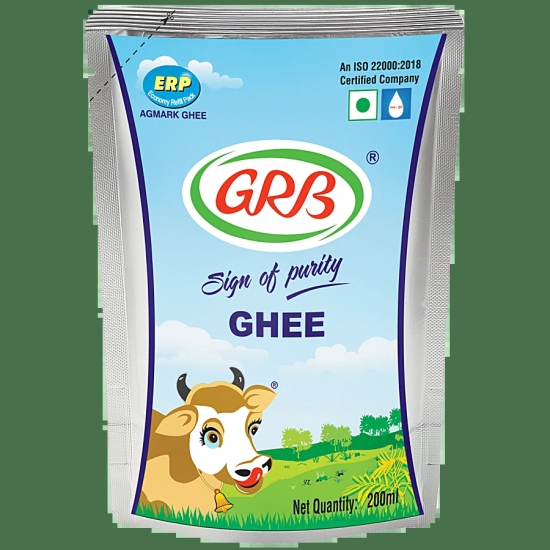 Grb Ghee 200Ml Pouch, 1 Pc