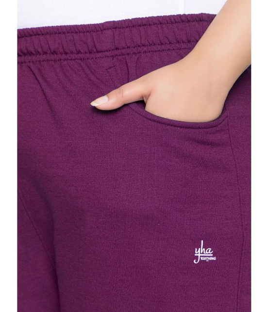 YHA - Purple Fleece Womens Running Trackpants ( Pack of 1 ) - None