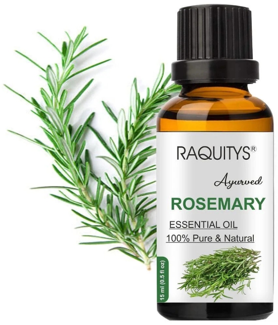 RAQUITYS Rosemary Essential Oil | Hair Growth, Skin, Face | PURE (15ml)