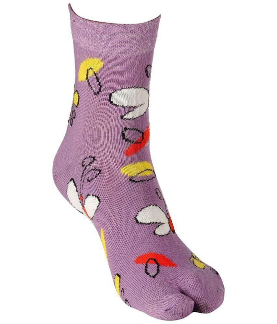 Texlon - Multicolor Cotton Women's Thumb Socks ( Pack of 4 )