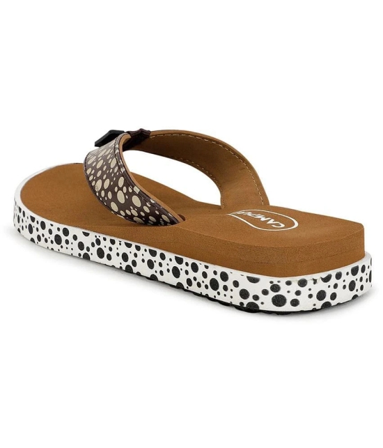 Campus - Brown Womens Thong Flip Flop - None