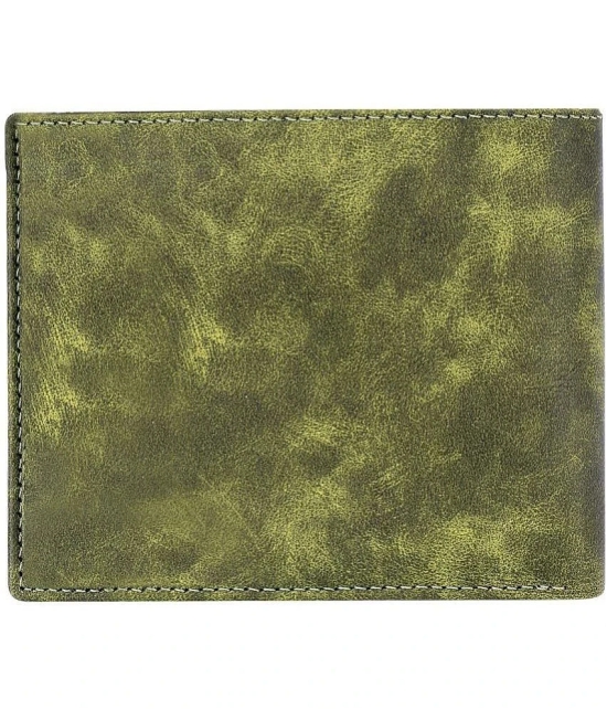 GEEO - Green Faux Leather Mens Two Fold Wallet ( Pack of 1 ) - Green