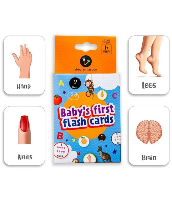 ILEARNNGROW Body Part Flash Cards - Covers internal and external body parts. Cards for Kids Early Learning | Easy & Fun Way of Learning 1+ years - Multi-Colour