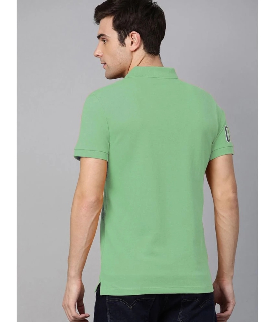 ADORATE - Green Cotton Blend Regular Fit Mens Polo T Shirt ( Pack of 1 ) - None