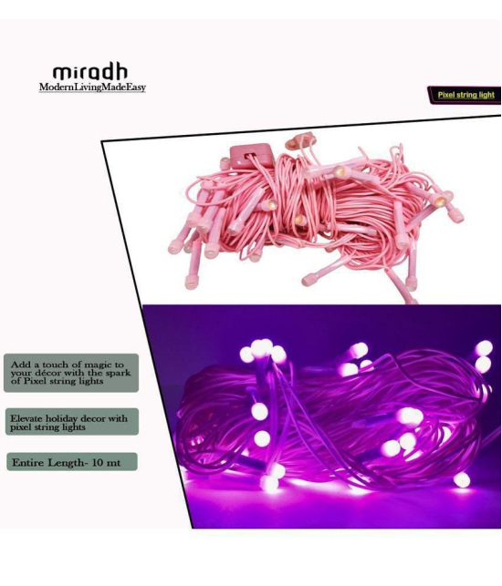 MIRADH - Pink 10Mtr String Light (Pack of 3) - Pink