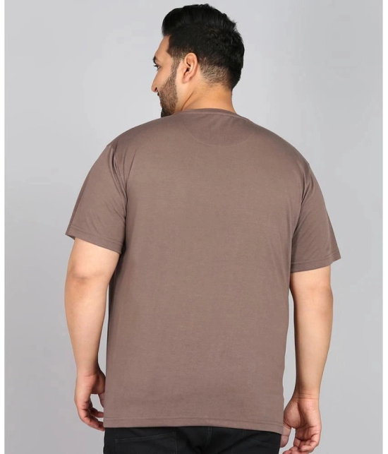 XFOX Cotton Blend Regular Fit Solid Half Sleeves Mens T-Shirt - Brown ( Pack of 1 ) - None