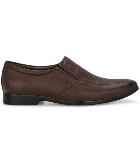 Leeport - Brown Mens Slip On Formal Shoes - None