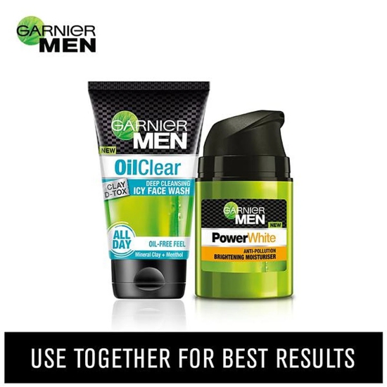 Garnier Men Oil Clear Clay D-Tox Deep Cleansing Icy Face Wash, 100 G