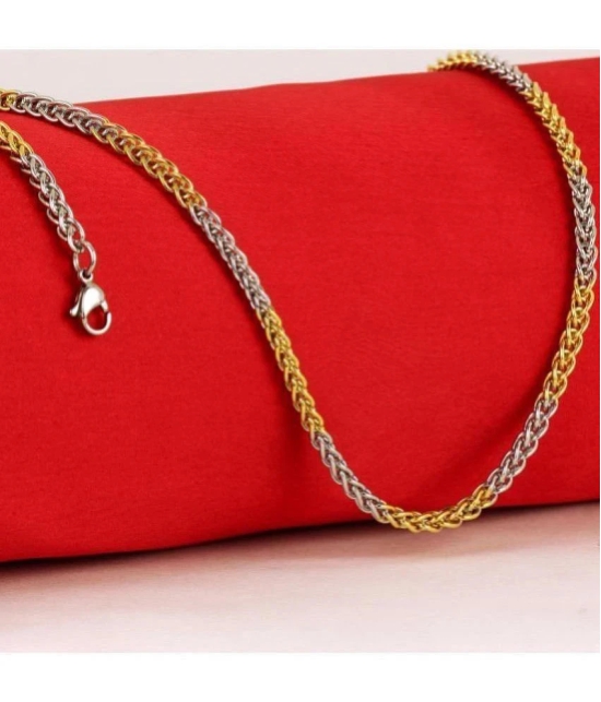 FASHION FRILL - Gold Plated Stainless Steel Chain ( Pack of 1 ) - None