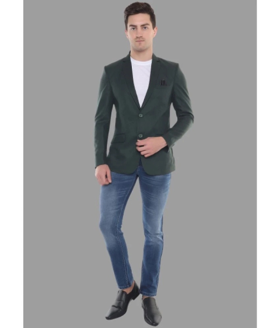 DKGF Fashion - Green Polyester Regular Fit Mens Blazer ( Pack of 1 ) - None