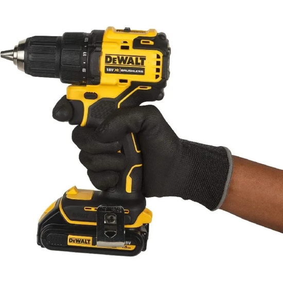 Dewalt 18V Brushless Compact Drill Driver 1.5Ah Battery (DCD708S2T-QW)