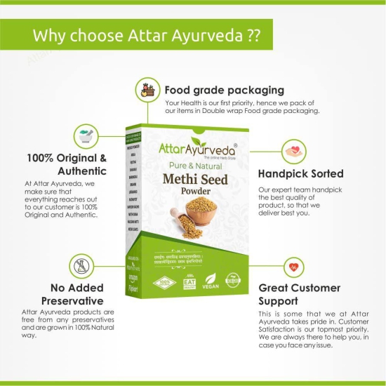 Attar Ayurveda Methi Seed Powder - 200 g