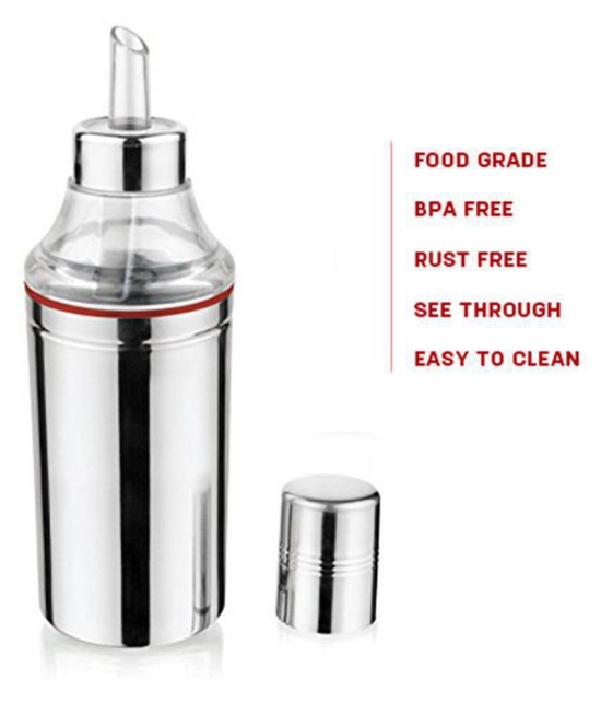 RELSA Home Select Steel Oil Container/Dispenser Set of 1 1000 mL - Stainless Steel