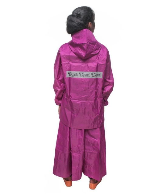 Goodluck Nylon Raincoat Set - Pink - XL