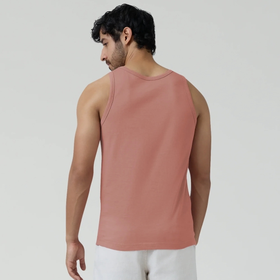 Renew Combed Cotton Tank Tops Pink Punch L