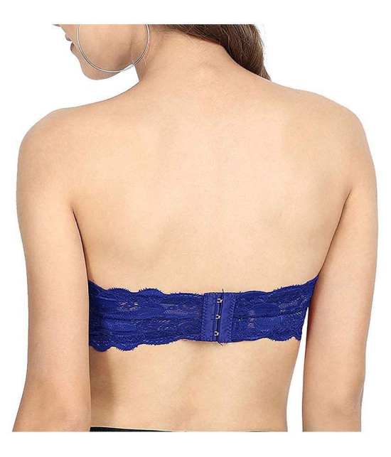 ComfyStyle Cotton Lycra Tube Bra - Blue - Free Size