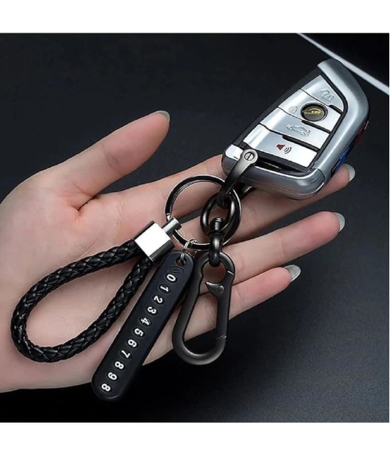 Keychain Black Mens Carabiner Keychain ( Pack of 1 )