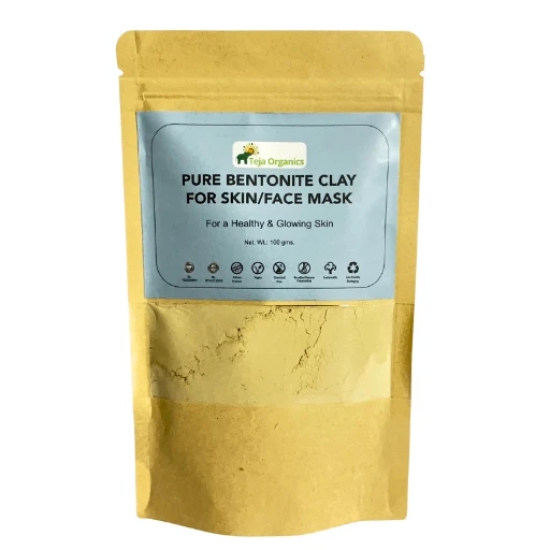 Teja Organics Pure Bentonite Clay For Skinface Mask 100 gm