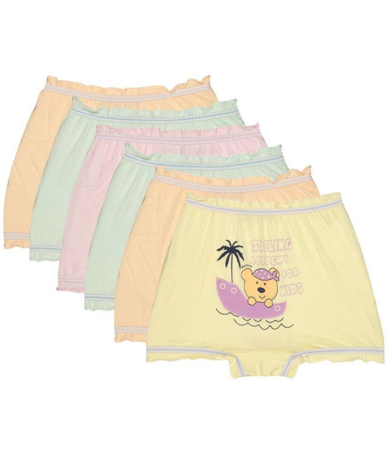 Bodycare - Multi Cotton Girls Bloomers ( Pack of 6 ) - None