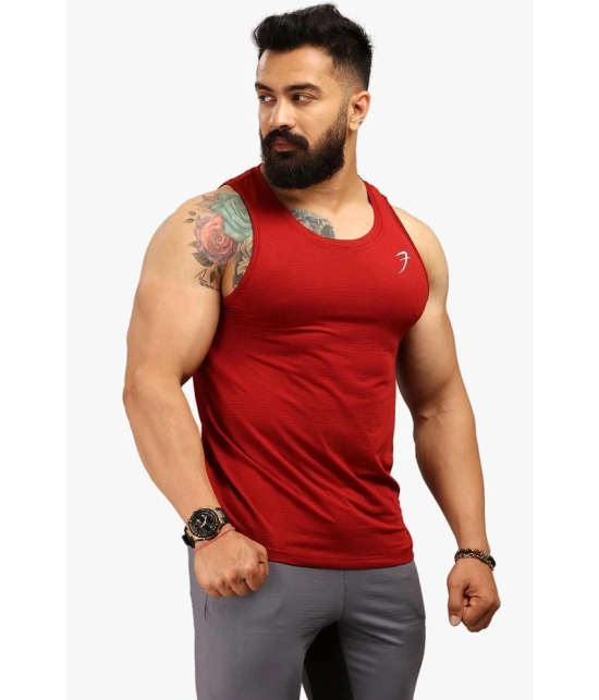 Fuaark - Maroon Polyester Regular Fit Mens Tanks ( Pack of 1 ) - None