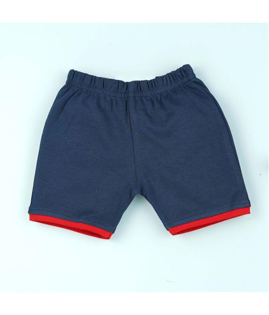 Macitoz - Navy Blue Cotton Baby Boy T-Shirt & Shorts ( Pack of 1 ) - None