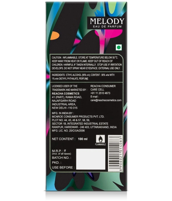 Riya Melody Black Eau De Parfum (EDP) For Men 100 ( Pack of 1 )