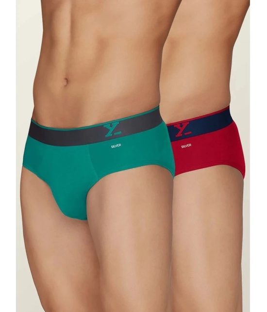 XYXX Pack of 2 Cotton Mens Briefs ( Multicolor ) - None