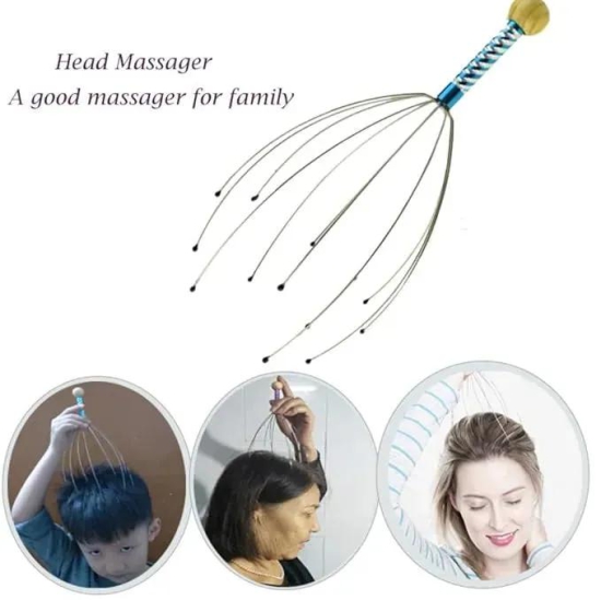 Head Scalp Massager Machine 12 Fingers Head Scratcher For Head Massage Body Relaxing | Hair Massage for Pain Relief