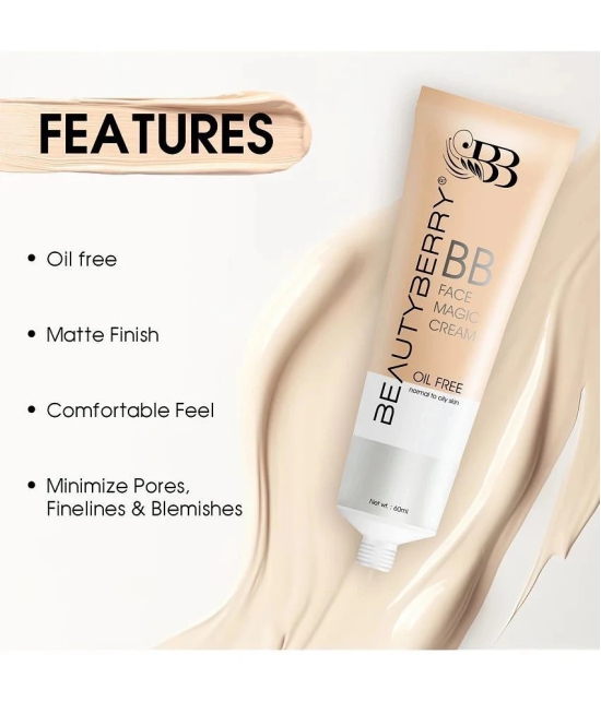 Beauty Berry Matte Cream For Normal Skin Light Foundation 60ml, (Shade - 03)