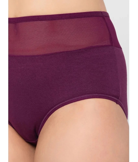 Clovia - Purple Cotton Solid Womens Briefs ( Pack of 1 ) - None