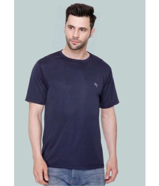 LEEBONEE - Navy Polyester Regular Fit Men's T-Shirt ( Pack of 1 ) - None