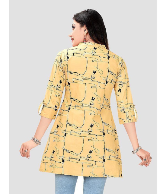 Meher Impex - Mustard Rayon Women''s Straight Kurti ( Pack of 1 ) - None