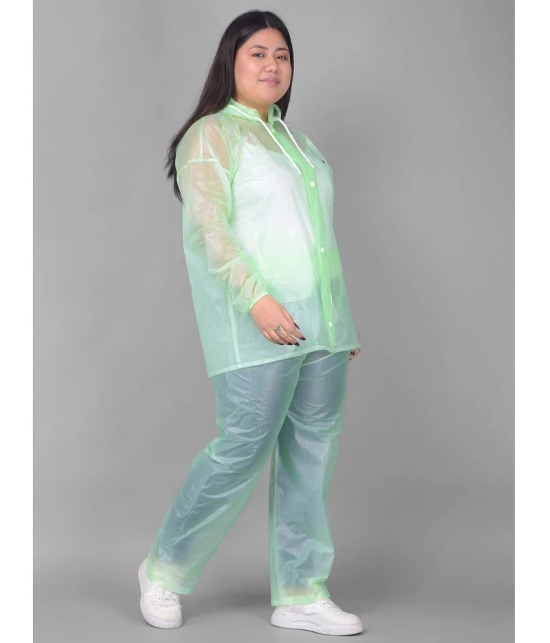 Dollar Polyester Raincoat Set - Green - None