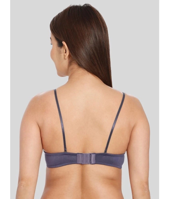 ILRASO Pack of 1 Polyester Lightly Padded Womens Balconette Bra ( Blue ) - None