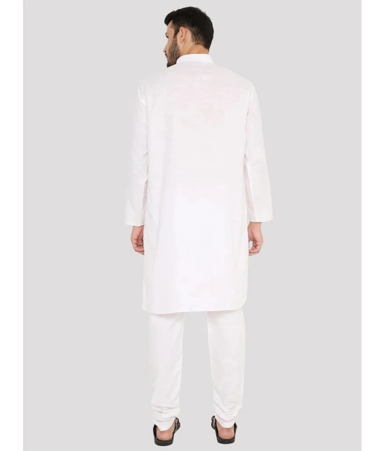 Maharaja - White Cotton Mens Regular Kurta ( Pack of 1 ) - None