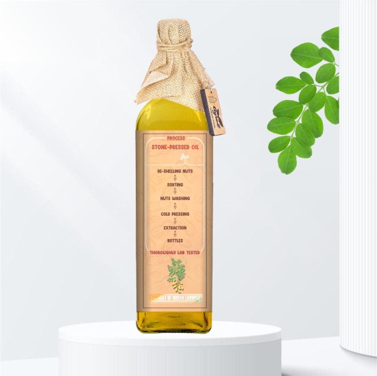 Stone Pressed Groundnut Oil-1 L Glass Bottle