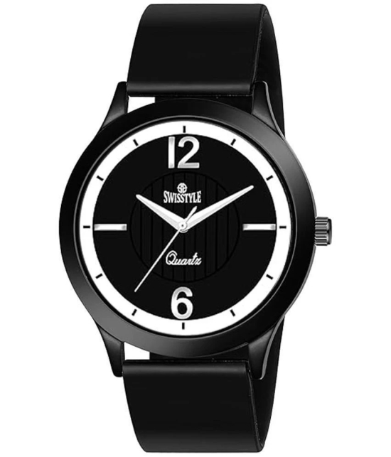 Swisstyle Black Silicon Analog Mens Watch